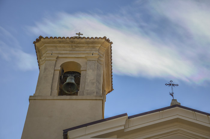 Particolare della torre campanaria