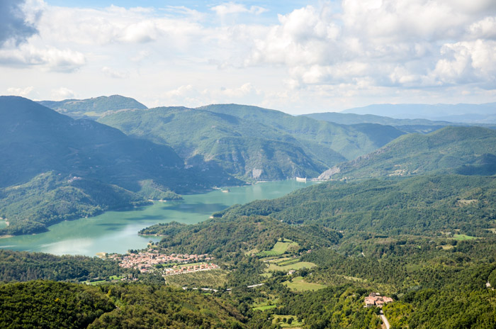 Veduta del lago del salto