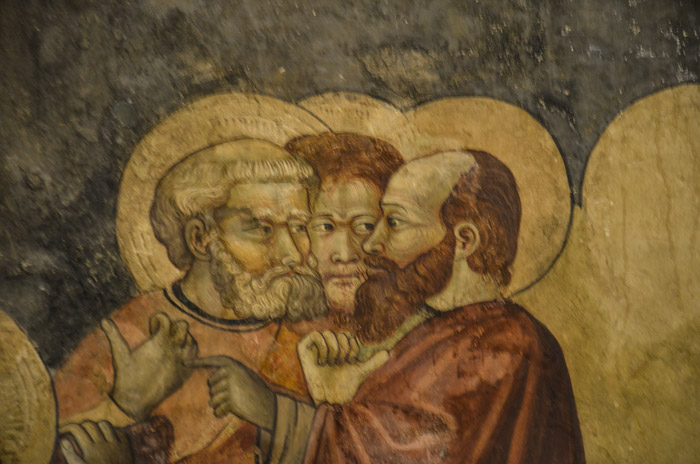 Particolare dell'affresco   